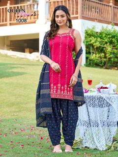 Mukesh queen patiyala 2 kurtis fabric wholesale